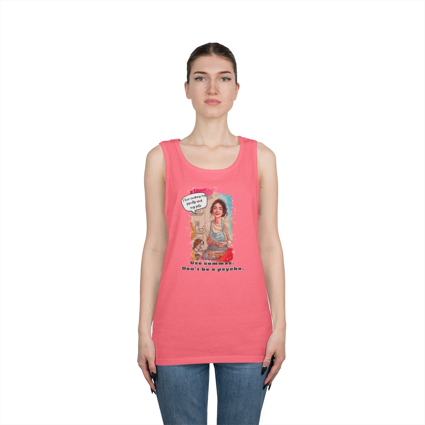 "I Love Cooking" Unisex Heavy Cotton Tank Top