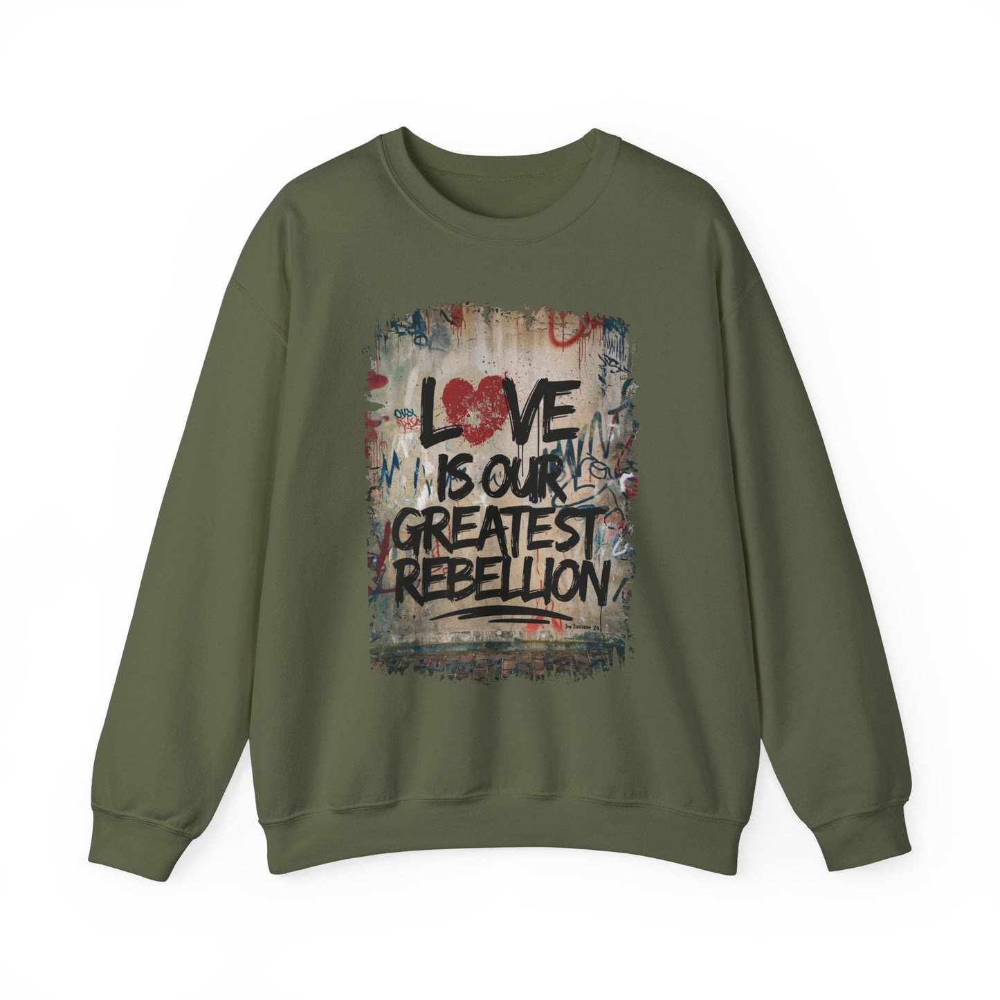 "Love Rebel" Unisex Heavy Blend™ Crewneck Sweatshirt