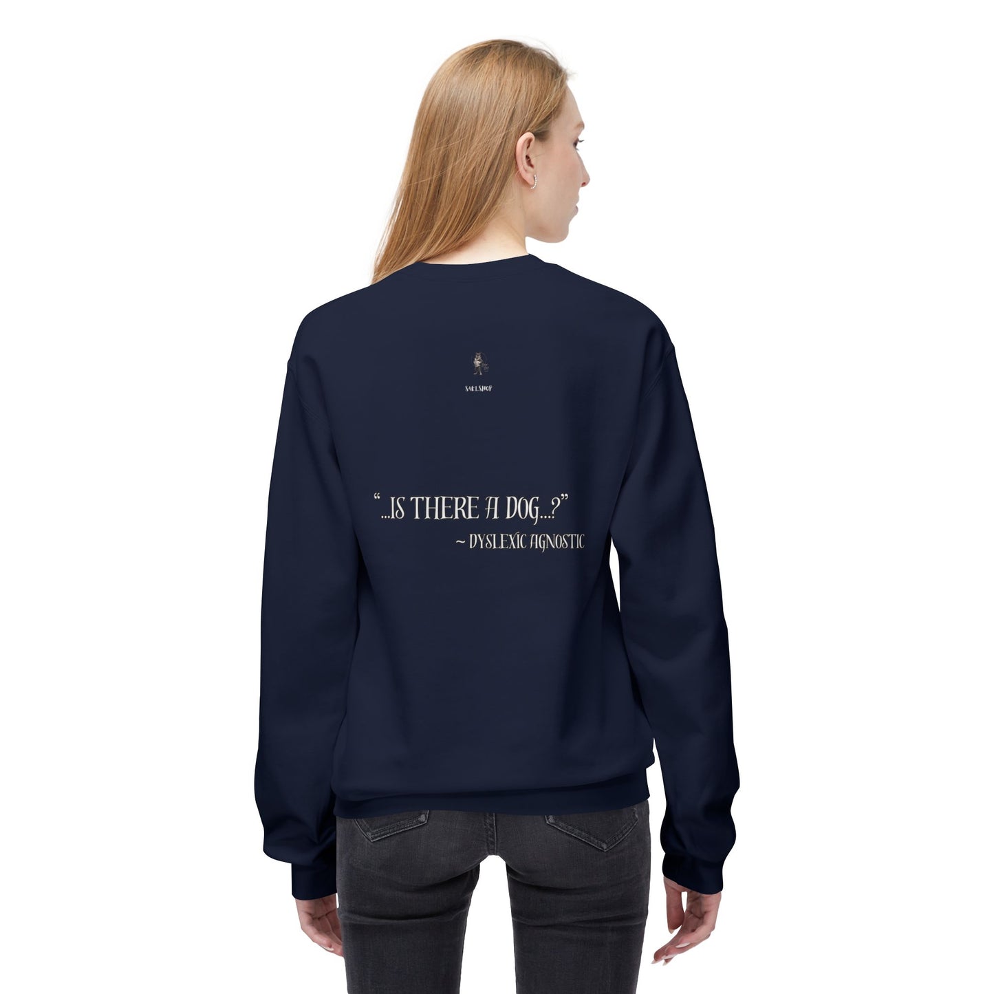 "Is there a Dog??" Unisex Midweight Softstyle Fleece Crewneck Sweatshirt