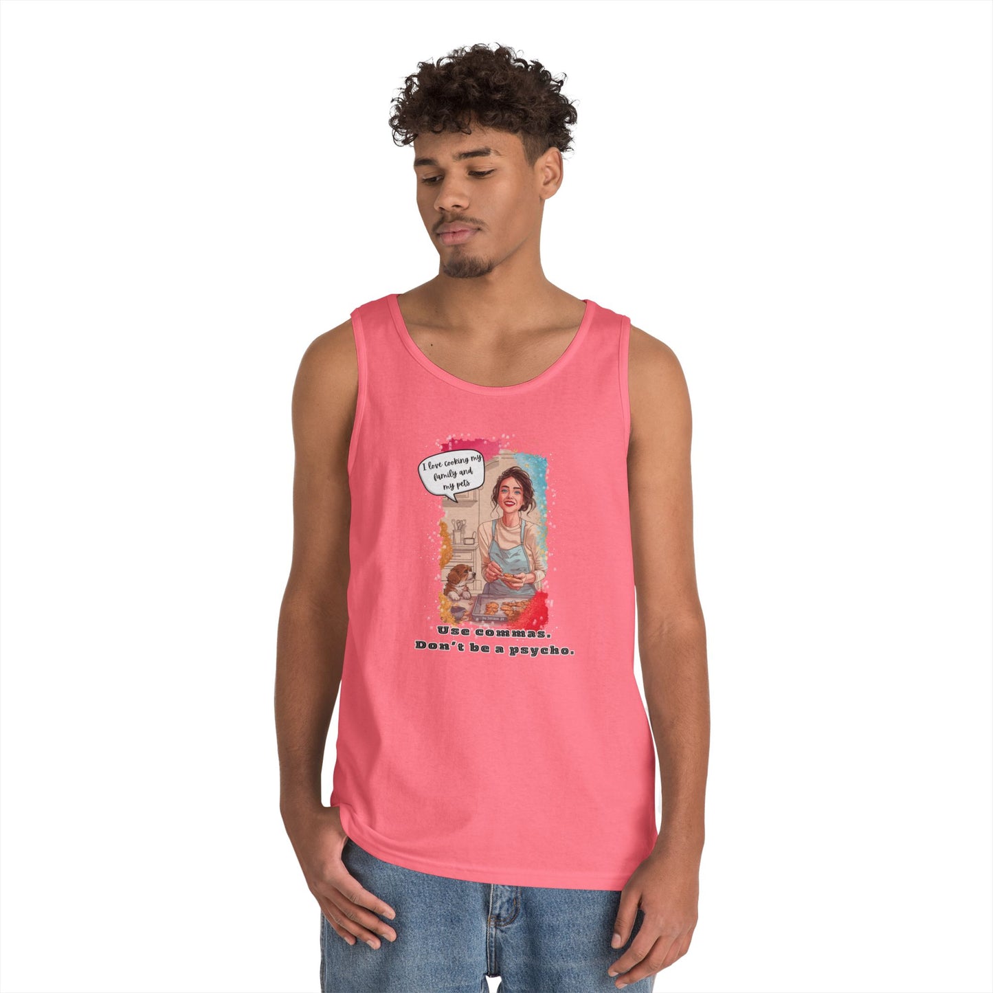 "I Love Cooking" Unisex Heavy Cotton Tank Top