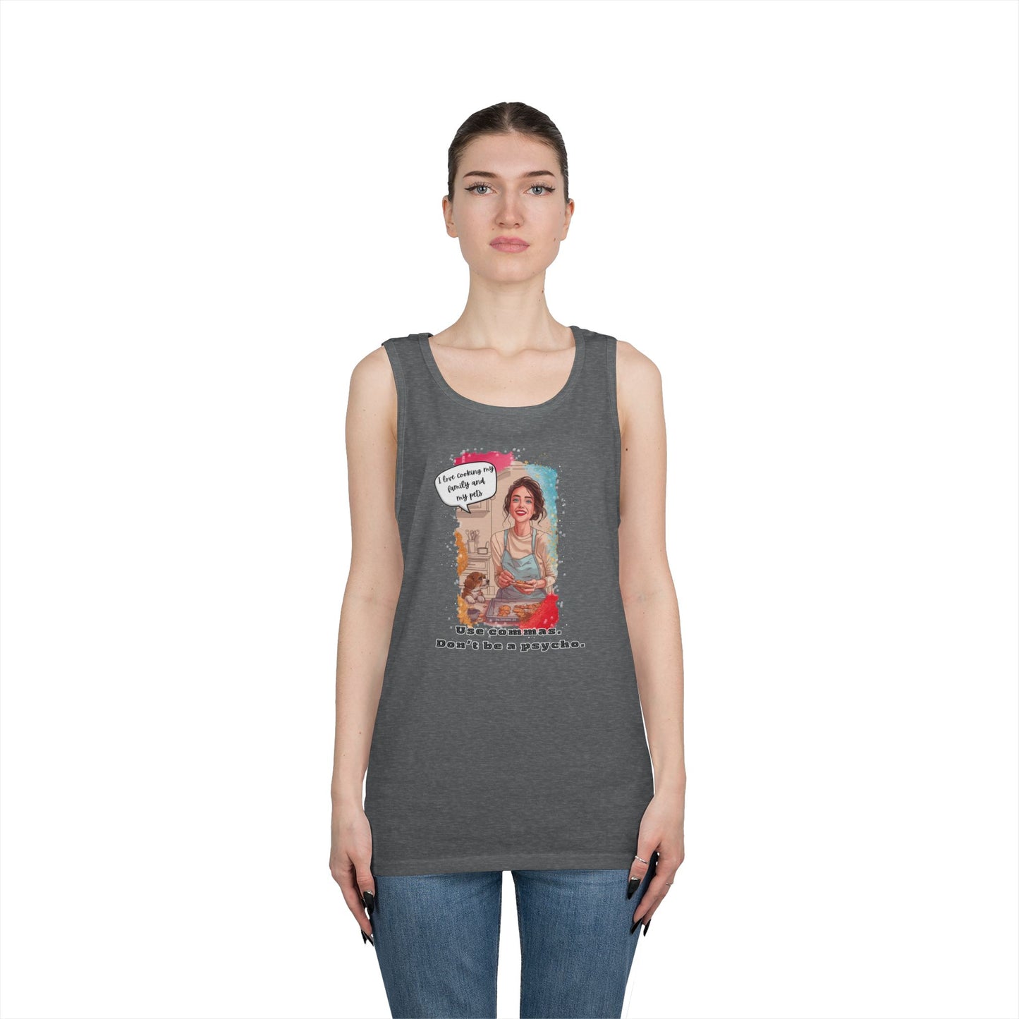 "I Love Cooking" Unisex Heavy Cotton Tank Top