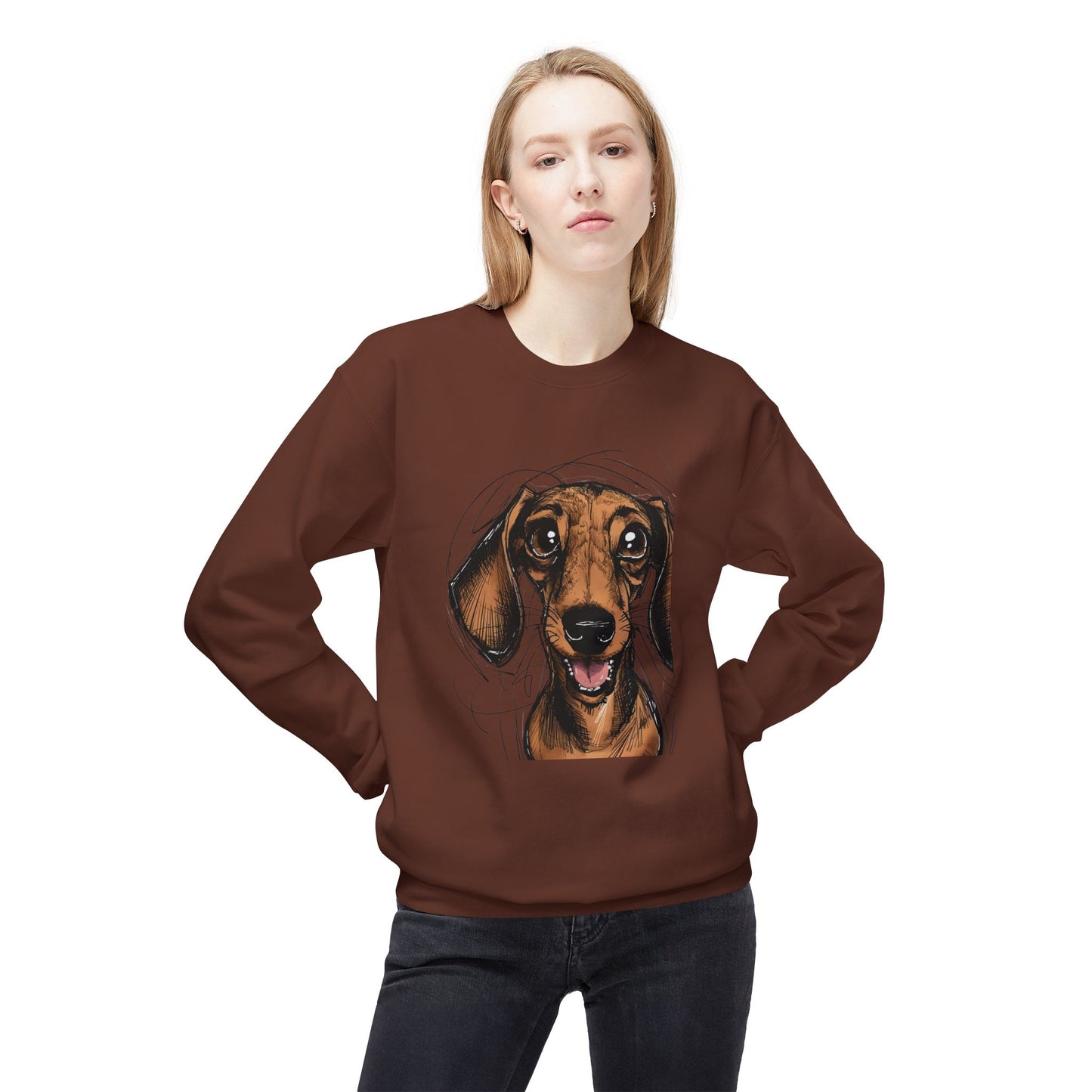 "Is there a Dog??" Unisex Midweight Softstyle Fleece Crewneck Sweatshirt