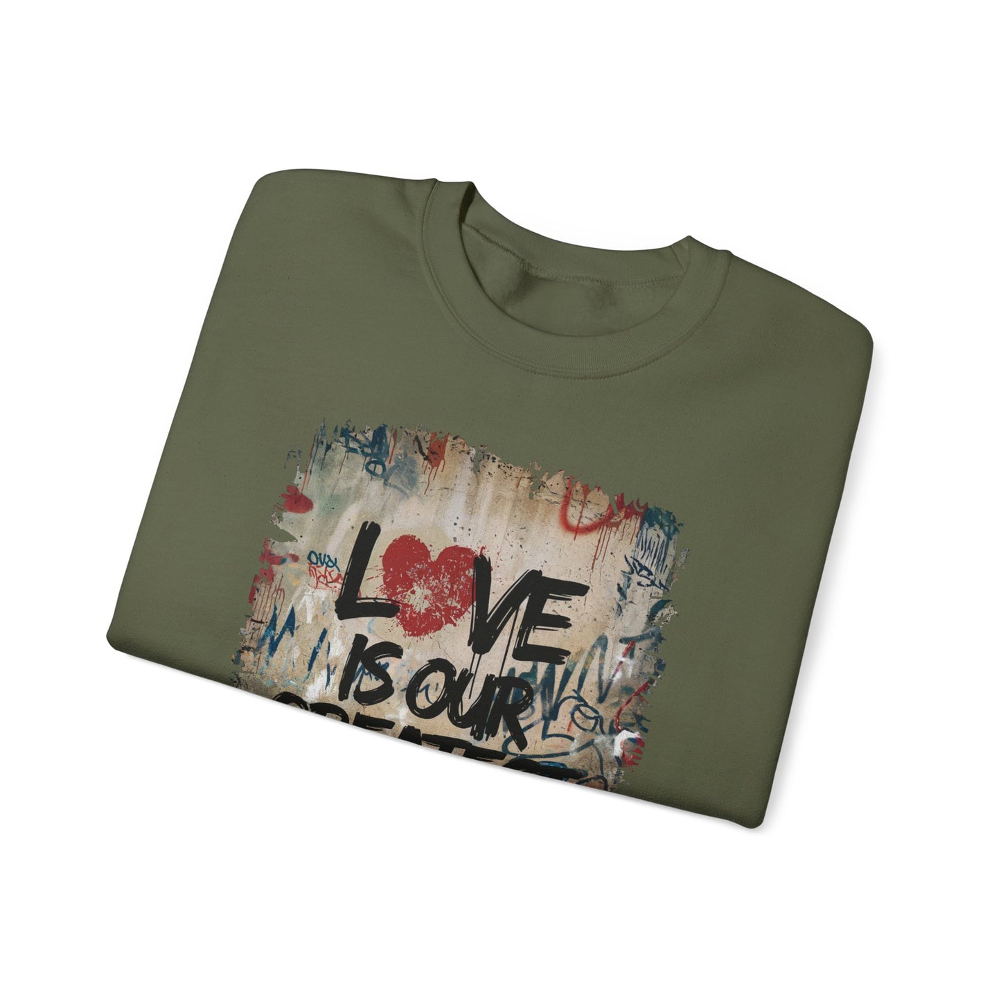 "Love Rebel" Unisex Heavy Blend™ Crewneck Sweatshirt