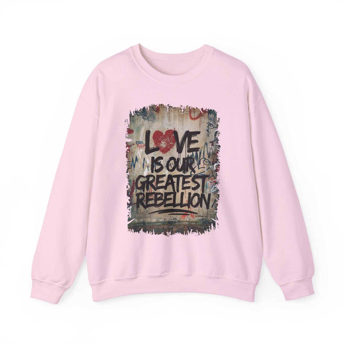 "Love Rebel" Unisex Heavy Blend™ Crewneck Sweatshirt