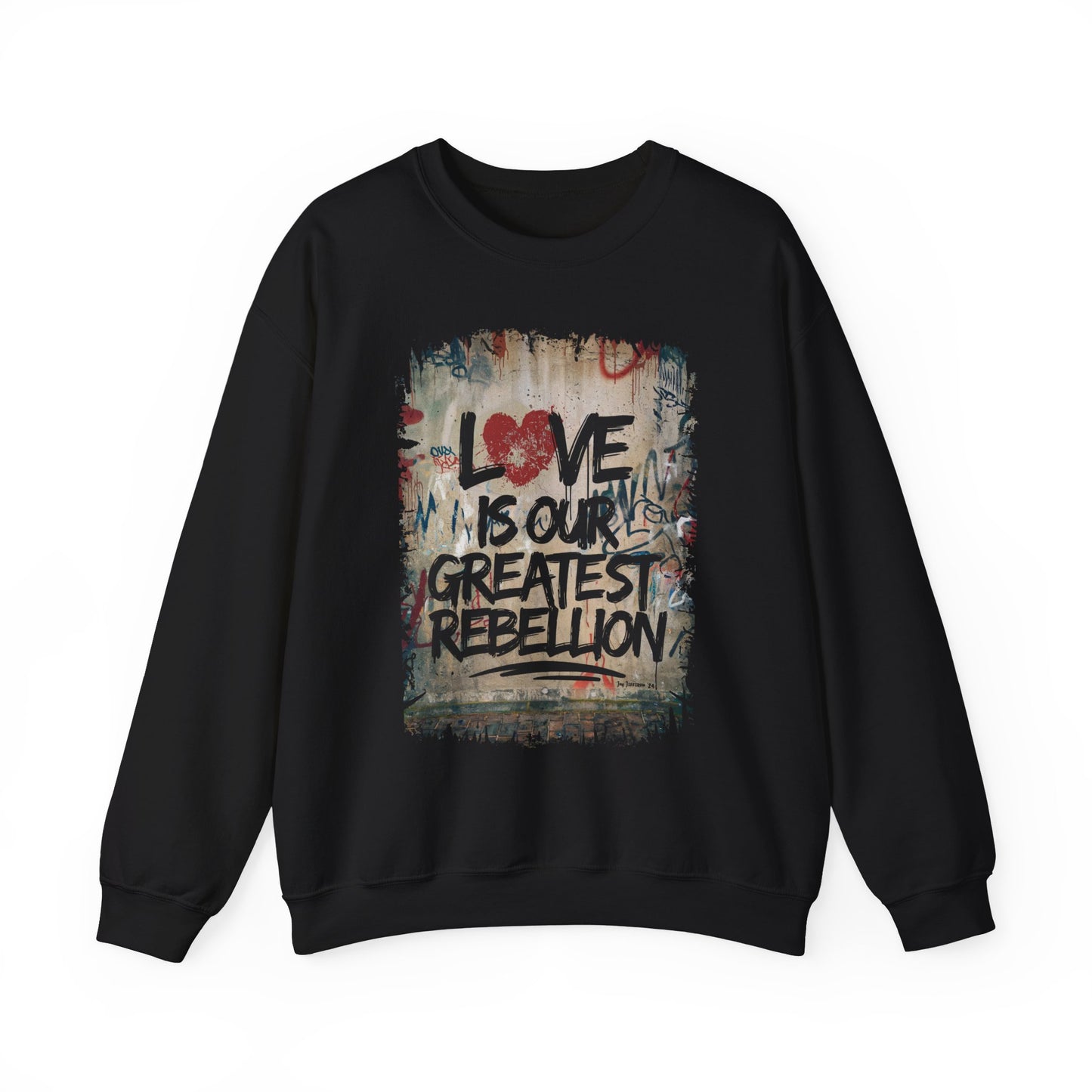 "Love Rebel" Unisex Heavy Blend™ Crewneck Sweatshirt