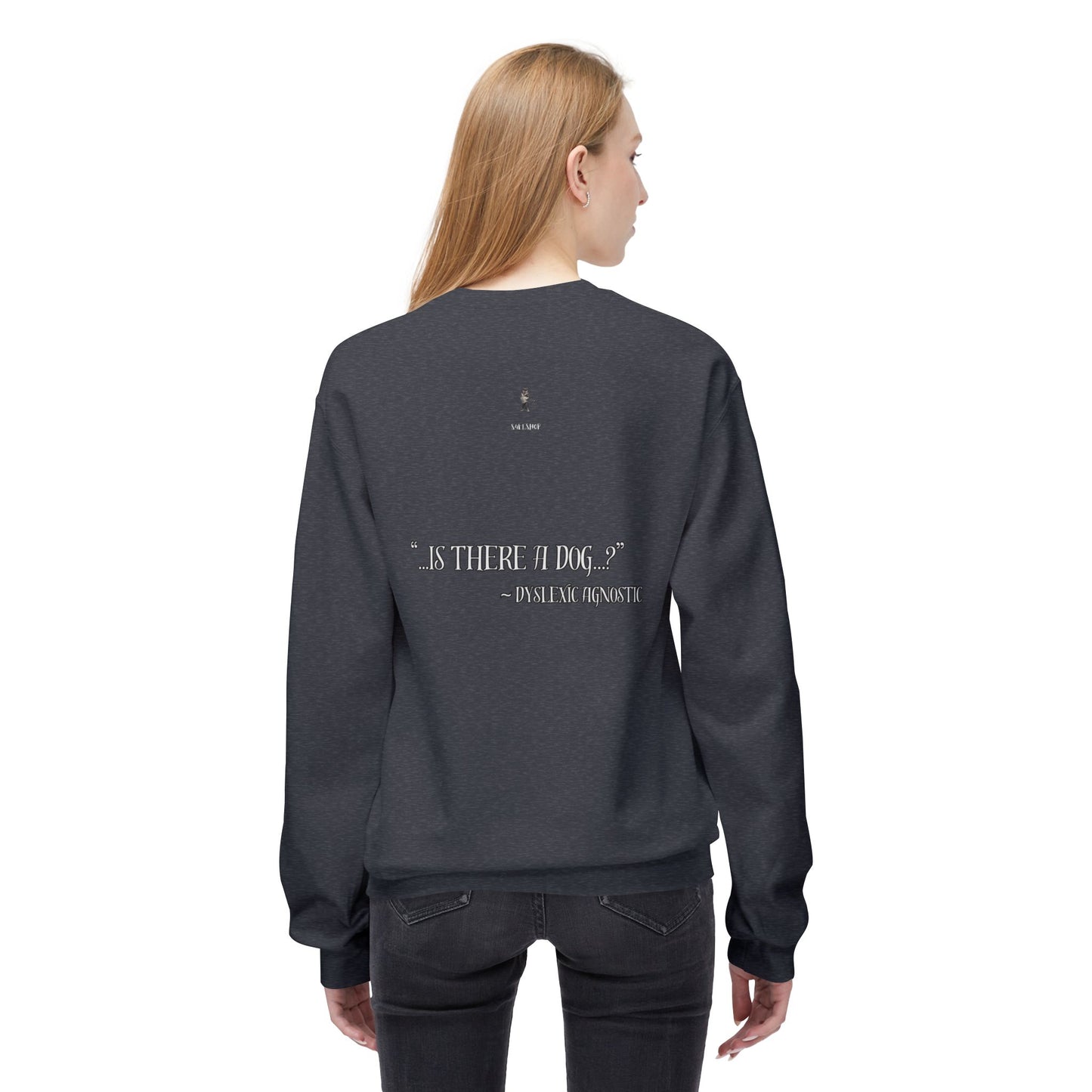 "Is there a Dog??" Unisex Midweight Softstyle Fleece Crewneck Sweatshirt