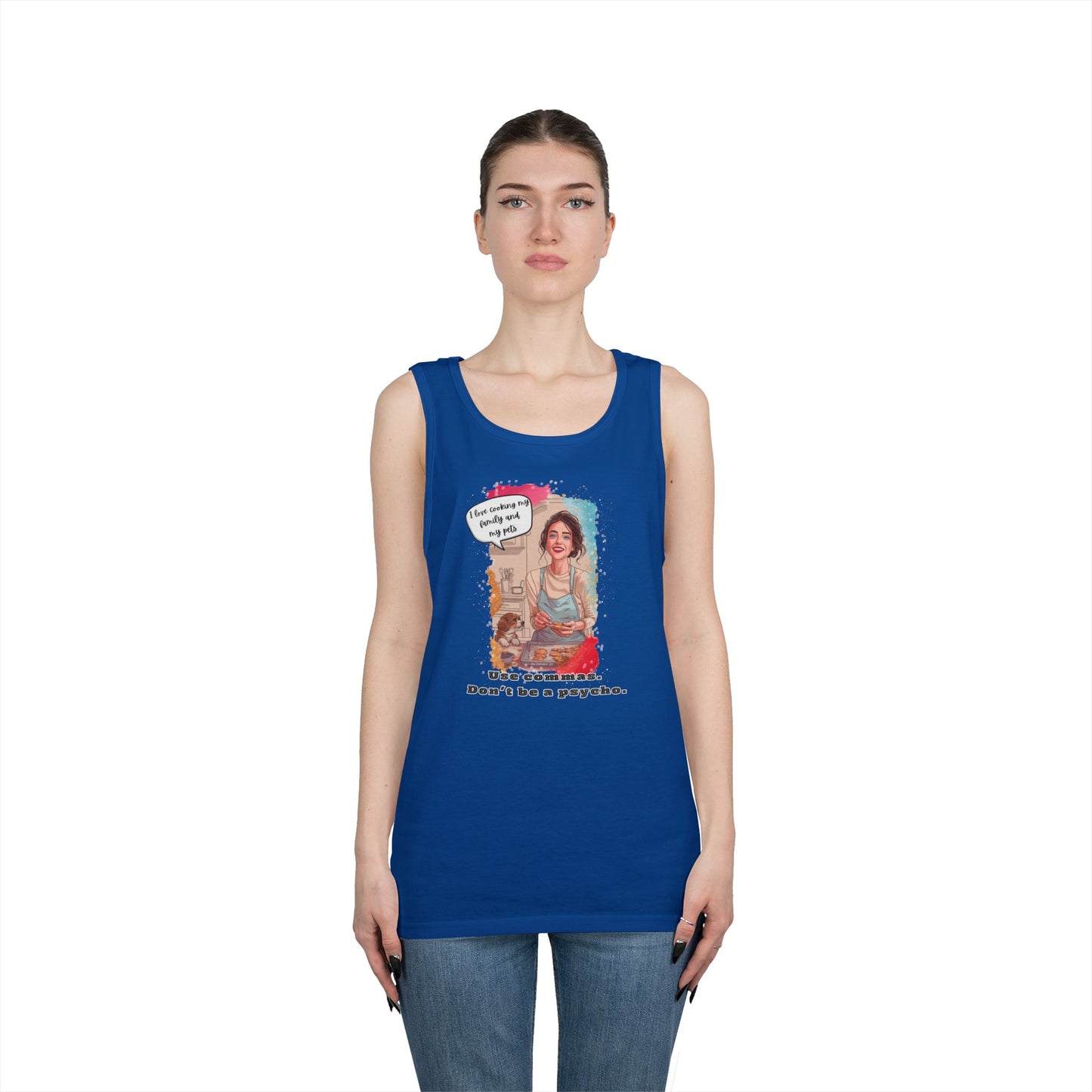 "I Love Cooking" Unisex Heavy Cotton Tank Top