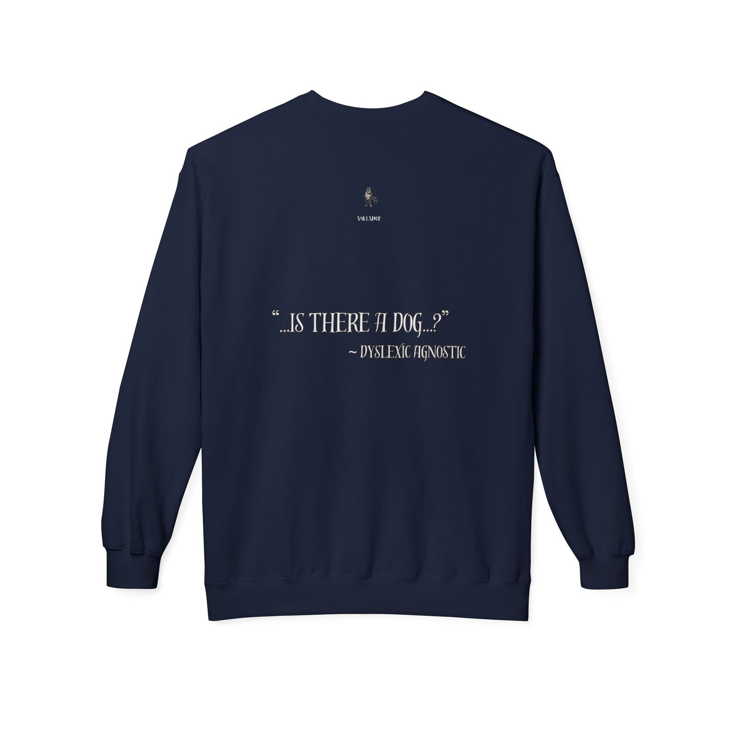 "Is there a Dog??" Unisex Midweight Softstyle Fleece Crewneck Sweatshirt