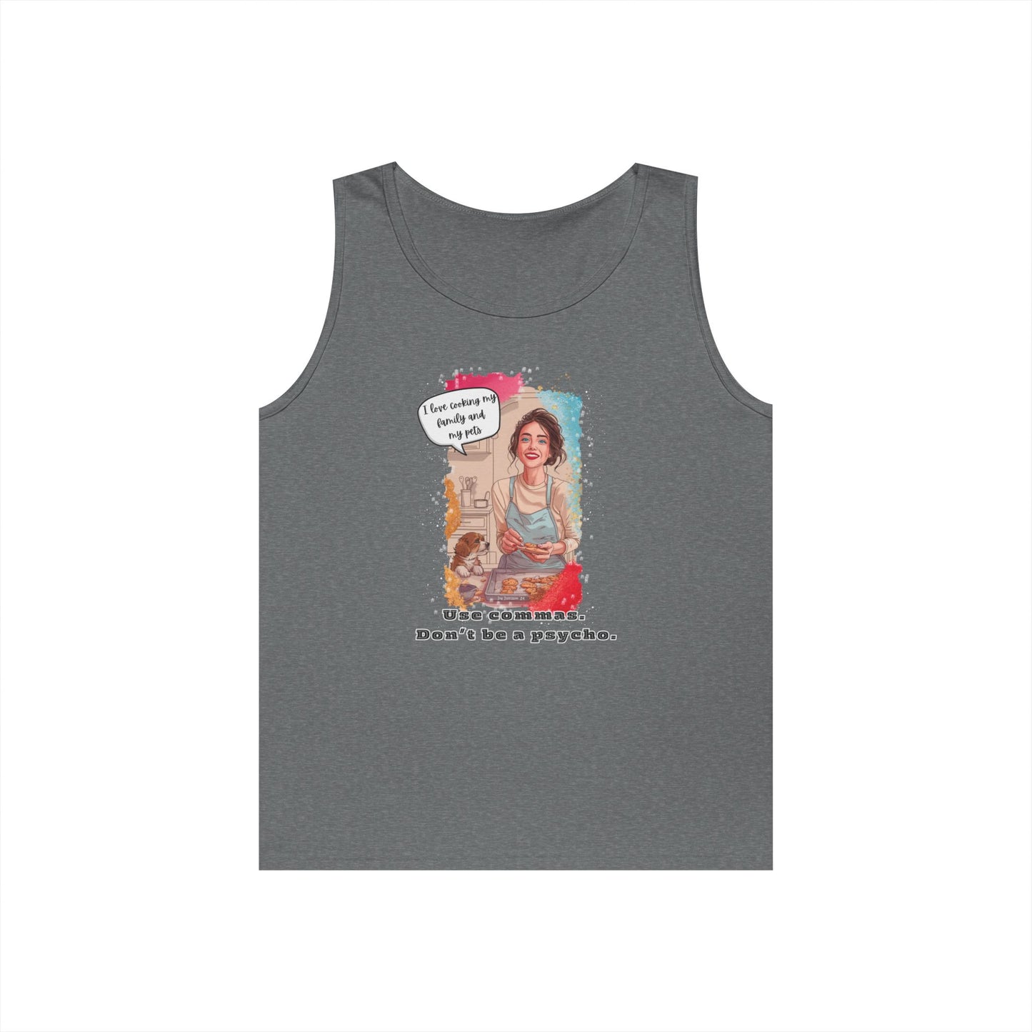 "I Love Cooking" Unisex Heavy Cotton Tank Top