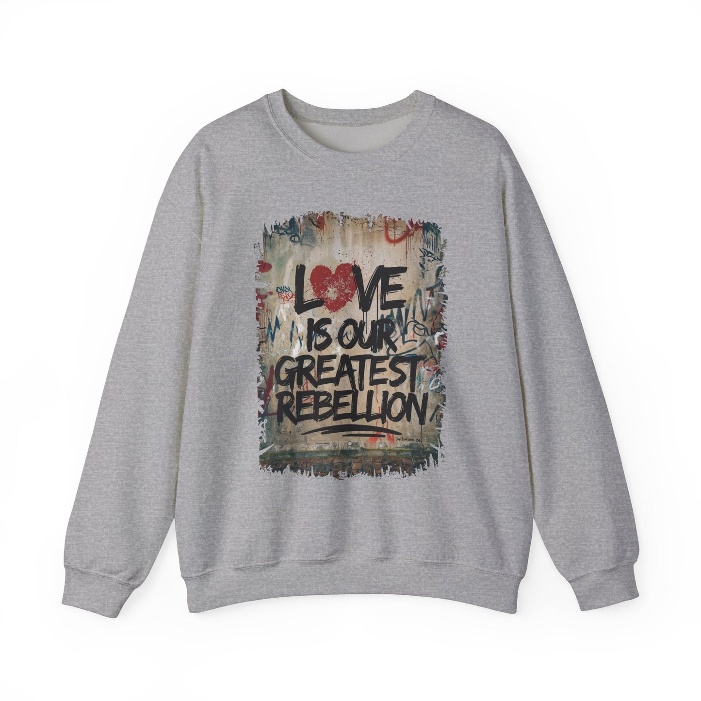 "Love Rebel" Unisex Heavy Blend™ Crewneck Sweatshirt