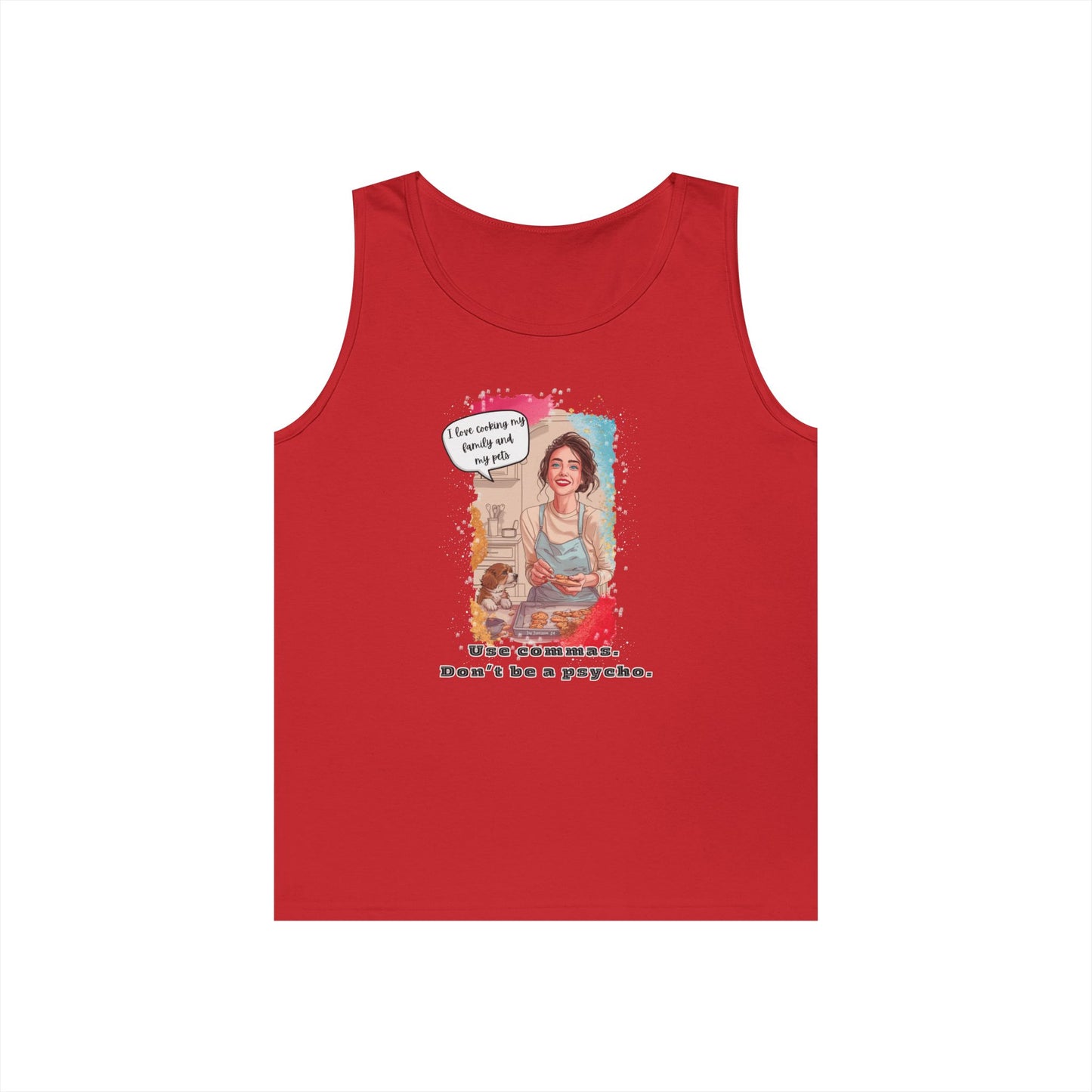 "I Love Cooking" Unisex Heavy Cotton Tank Top