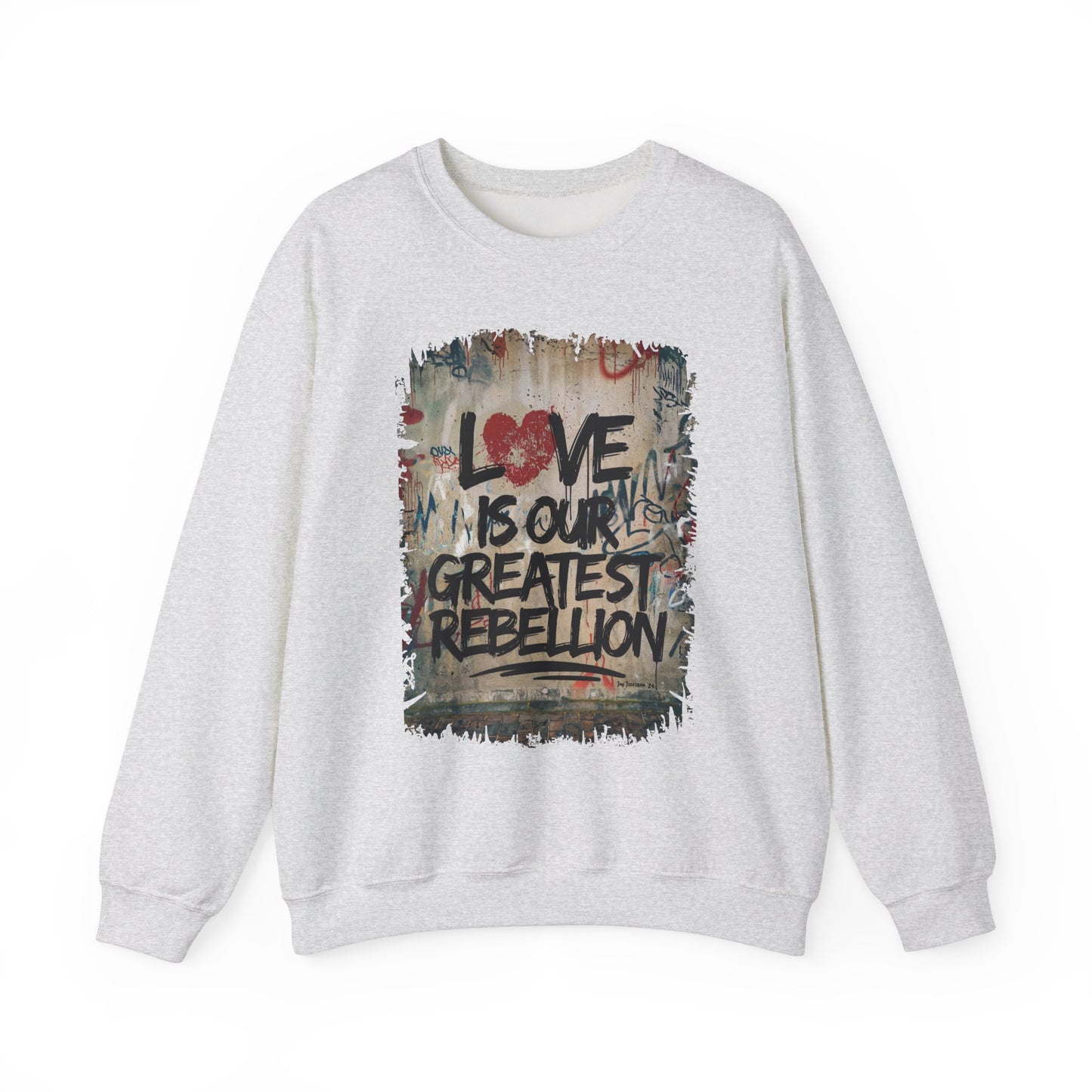 "Love Rebel" Unisex Heavy Blend™ Crewneck Sweatshirt