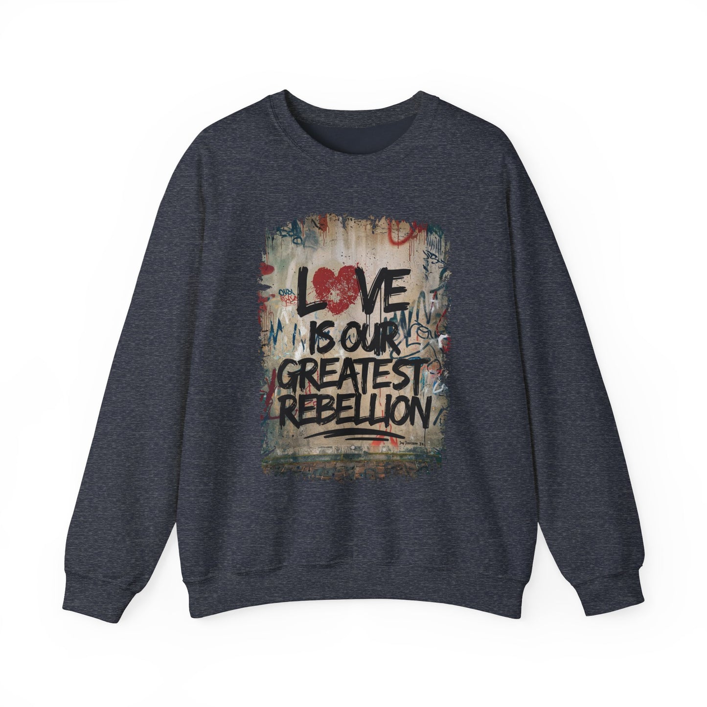 "Love Rebel" Unisex Heavy Blend™ Crewneck Sweatshirt