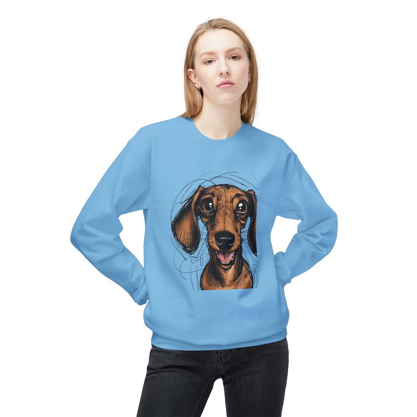 "Is there a Dog??" Unisex Midweight Softstyle Fleece Crewneck Sweatshirt