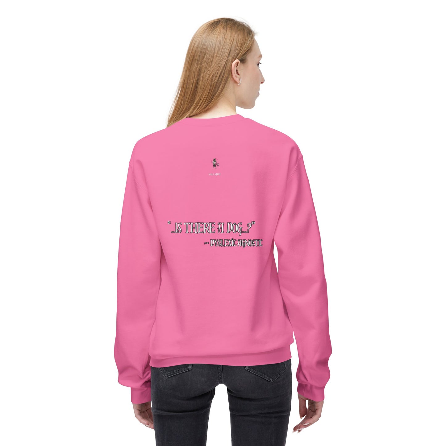 "Is there a Dog??" Unisex Midweight Softstyle Fleece Crewneck Sweatshirt