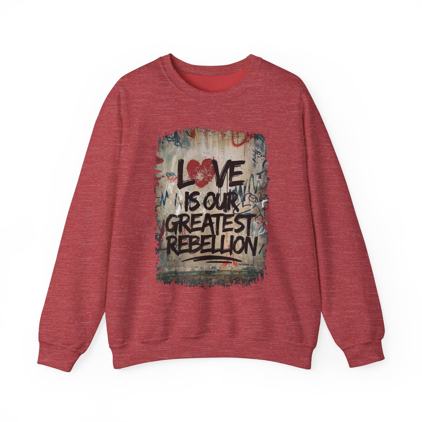 "Love Rebel" Unisex Heavy Blend™ Crewneck Sweatshirt