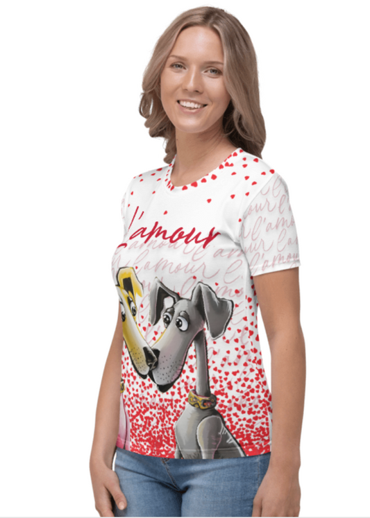 Puppy Love Women's all-over print T-shirt