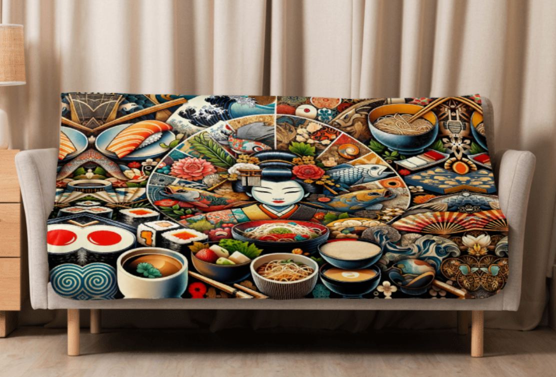 Japanese Comfort Food Sherpa blanket